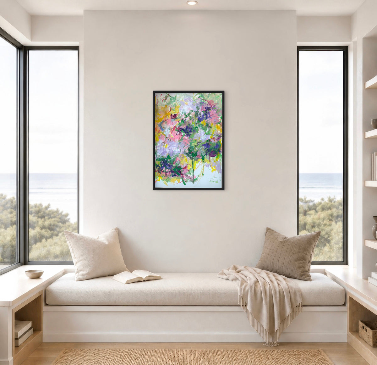 Lilla e Rosa – Peinture abstraite originale