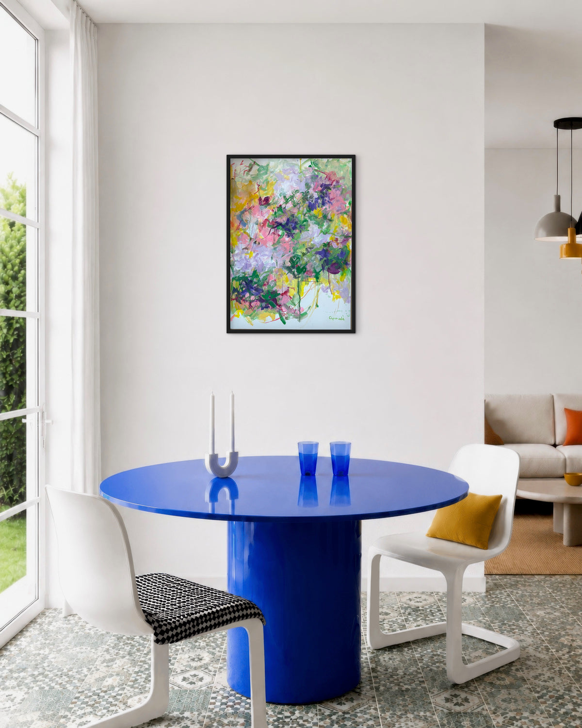 Lilla e Rosa – Peinture abstraite originale
