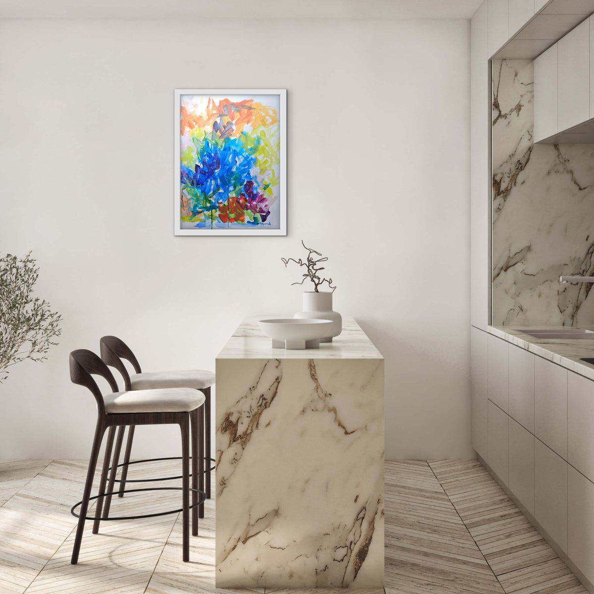 Symphonie Florale – Peinture abstraite originale