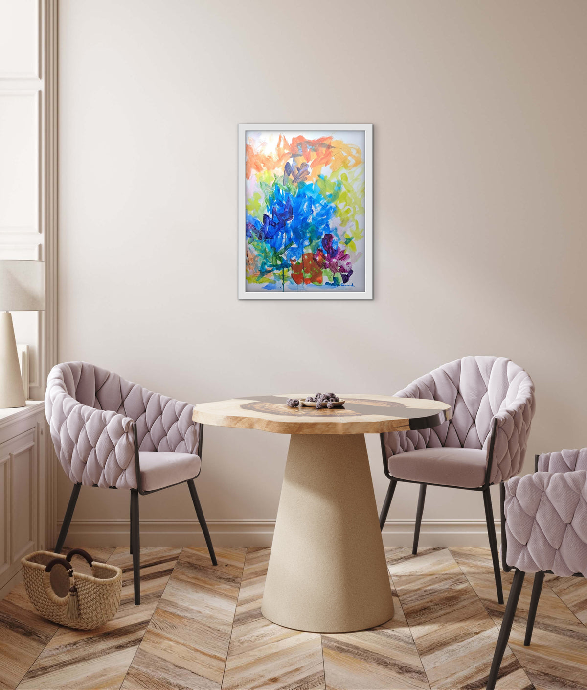 Symphonie Florale – Peinture abstraite originale