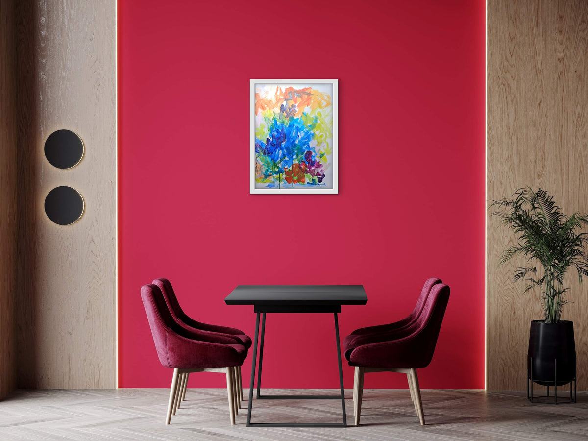 Symphonie Florale – Peinture abstraite originale
